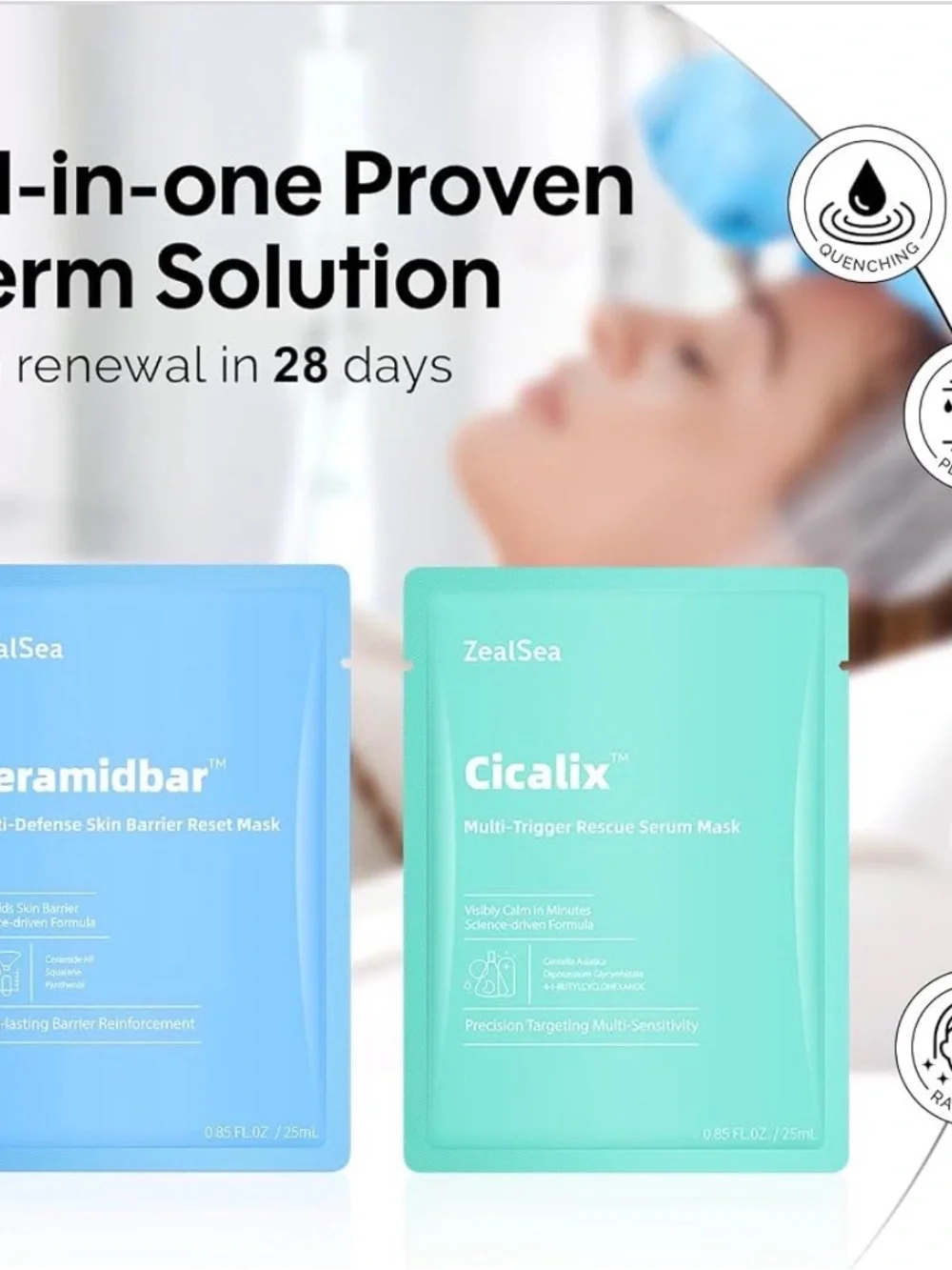 ZealSea Rescue & Repair Mask Duo - Aqua & Sky Blue